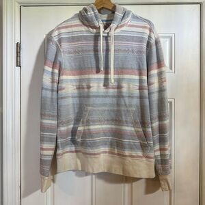 Faherty Byron Bay Hoodie Men’s Size M Colorful Striped Pullover Sweater